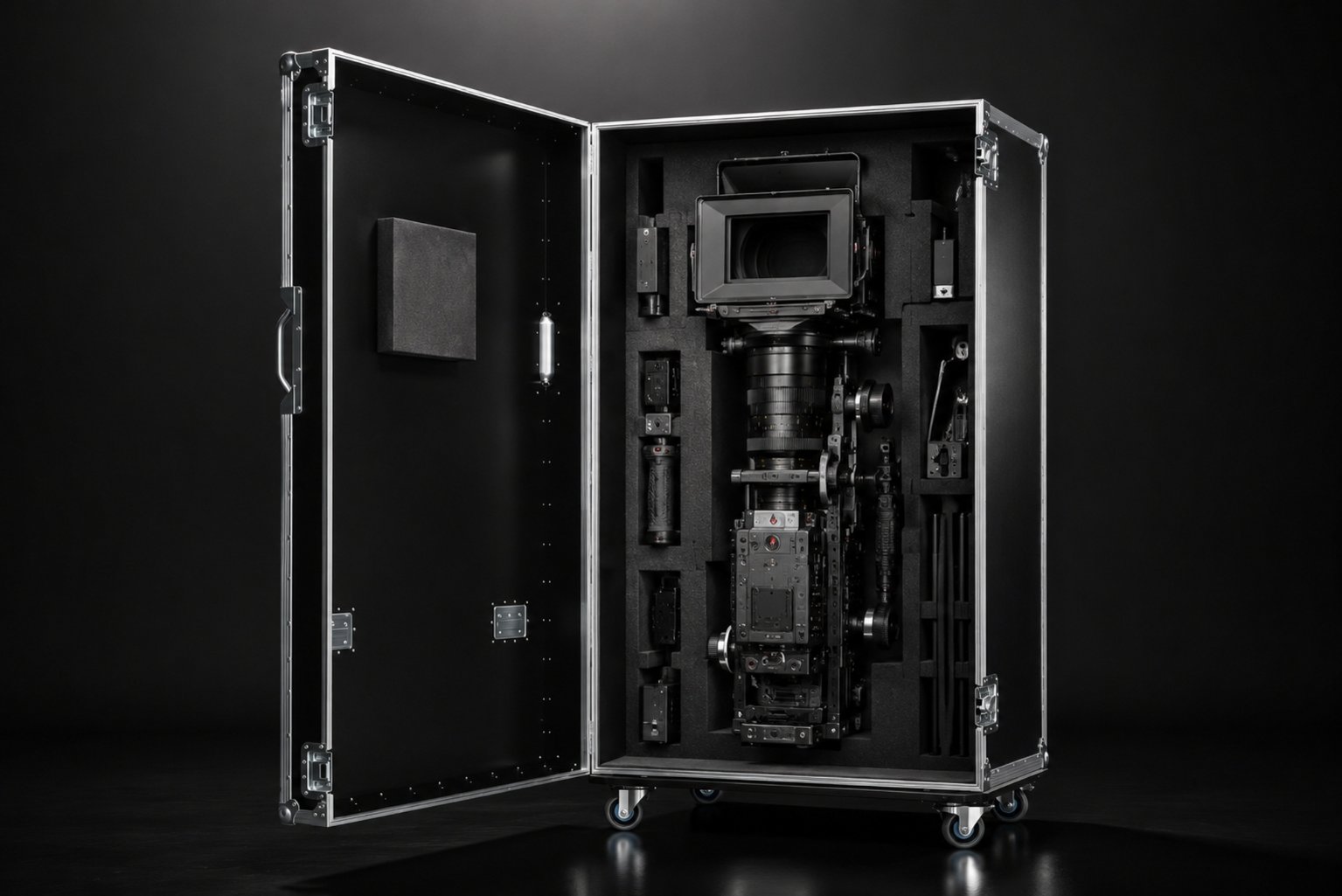 Flight case na kamerovou techniku s pěnou na míru